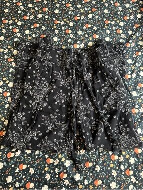SO Dark Blue Floral High-Rise Tapered Jogger Pants